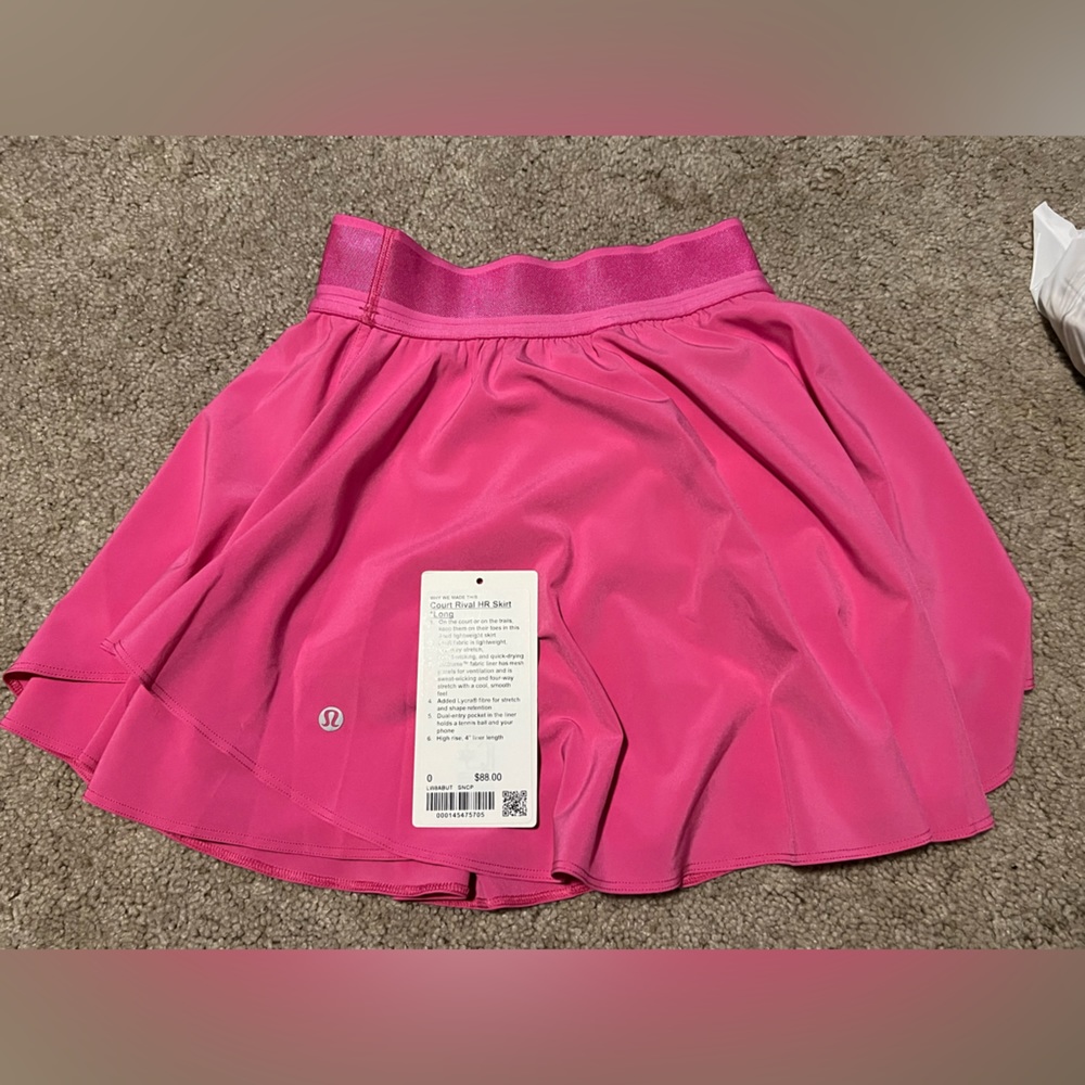 Lululemon Court Rival Skirt Sonic Pink